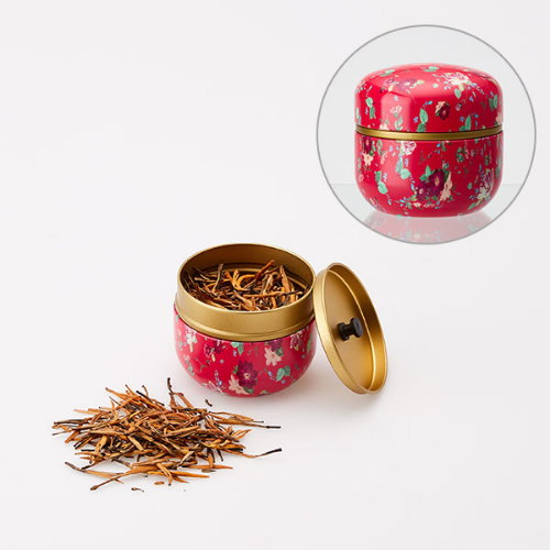 Arcade Tea Canister-Red Flower