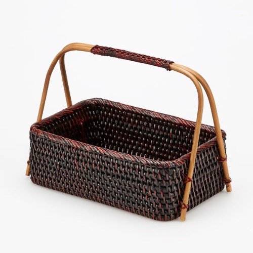 Rattan Handle Type High Square Basket - Medium