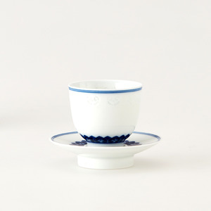 Gyeongdeokjin Blue Flower Long Teacup Set