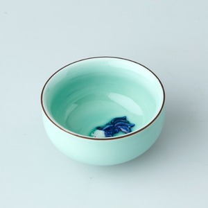 Direct Purchase Blue Carp Blue Flower Tea Cup