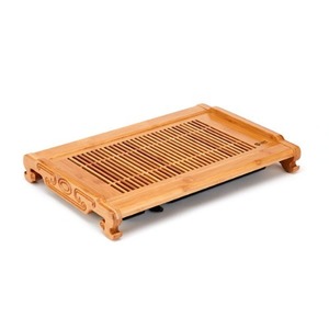 MJ663 Bamboo Tea Table with a bowl of bamboo.