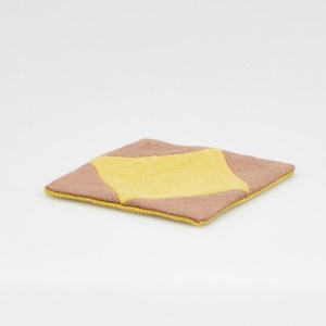 Abrasive Two-Collar Tea Cup Stand-Champagne+Yellow