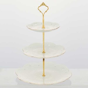 Butterfly Gold Line 3-Tier Tray
