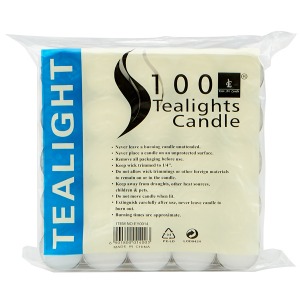 Simple Packaging Candle Tea Light 100 pieces - White