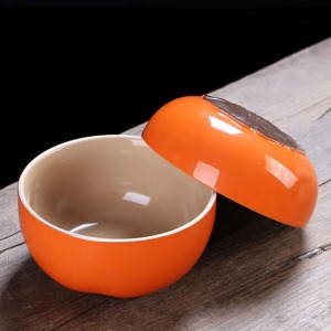 2 pieces of soft persimmon tea cup