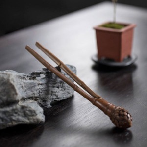 Bamboo tea tongs