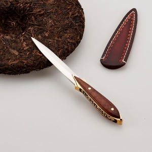 non-water patterned wood stainless steel tea knife