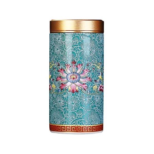 Enamel Pot Sealed Tea Container Large - Peacock Green