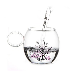 LTZ0151 Color-changing plum glass teacup