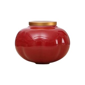 Pumpkin Pottery Tea Container-Red