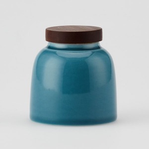 Pure porcelain tea container 2-blue