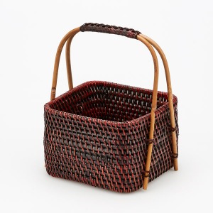 Rattan Handle Type High Square Basket - Small