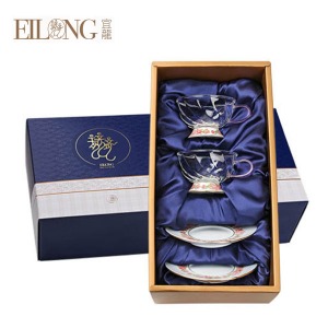 Elong Fusion Rose Black Tea Cup Luxury Gift Set 2p