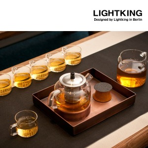 Light King G-24 Heat Resistant Glass Teapot Set (with shopping bag)