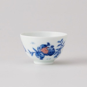 Gyeongdeokjin Blue Flower Pomegranate Tea Cup