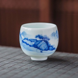 Gyeongdeokjin Blue Flower Time Tea Cup