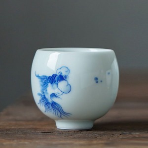 Gyeongdeokjin Blue Flower Tea Cup