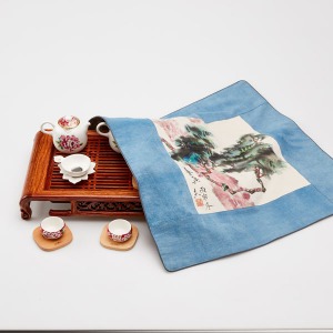 Cotton Cloth Tone Dyeing Square Pine Dapo Dageon-Blue (domestic-made)