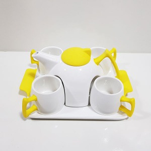 Pottery Tea Pot Set (Yellow)