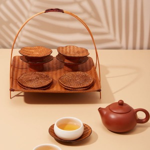 Bamboo Art lacquered square 1-tier tray-medium 19.5 cm × 18.5 cm (pre-order, expected to arrive in early June)