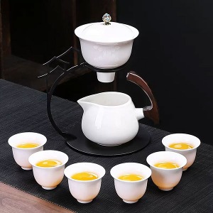 White porcelain tea maker 9p