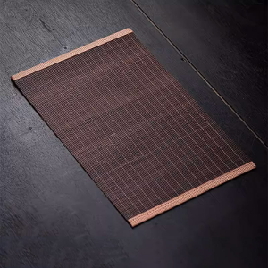 Brown bamboo tea mat 25×35 cm