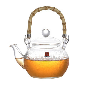 Jeon Aho Bamboo Handle Glass Teapot 600 ml