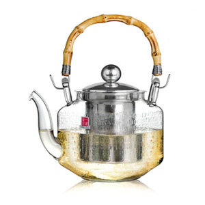 Glass kettle with bamboo handle 2 (600 ml)