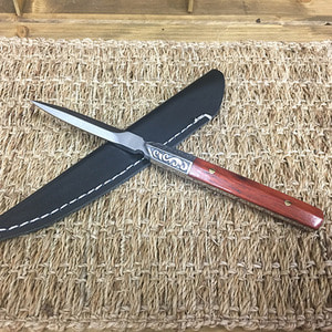 Shield Type Red Wood Stainless Steel Tea Knife