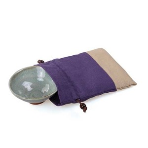 Envelope Two-Color Tea Cup Pouch-Purple + Beige