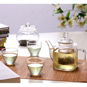 TZ081 Rectangular Glass Teapot Set