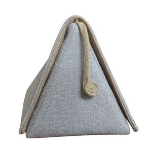 Pyramid-shaped teacup bag-light gray