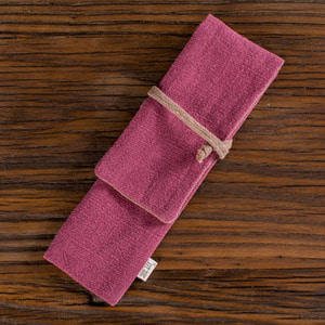 1-bite container fabric case-dark pink